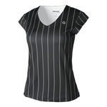 Tennis-Point Kleding Tennis-Point Stripes T-shirt Special Edition Dames-Zwart,Wit