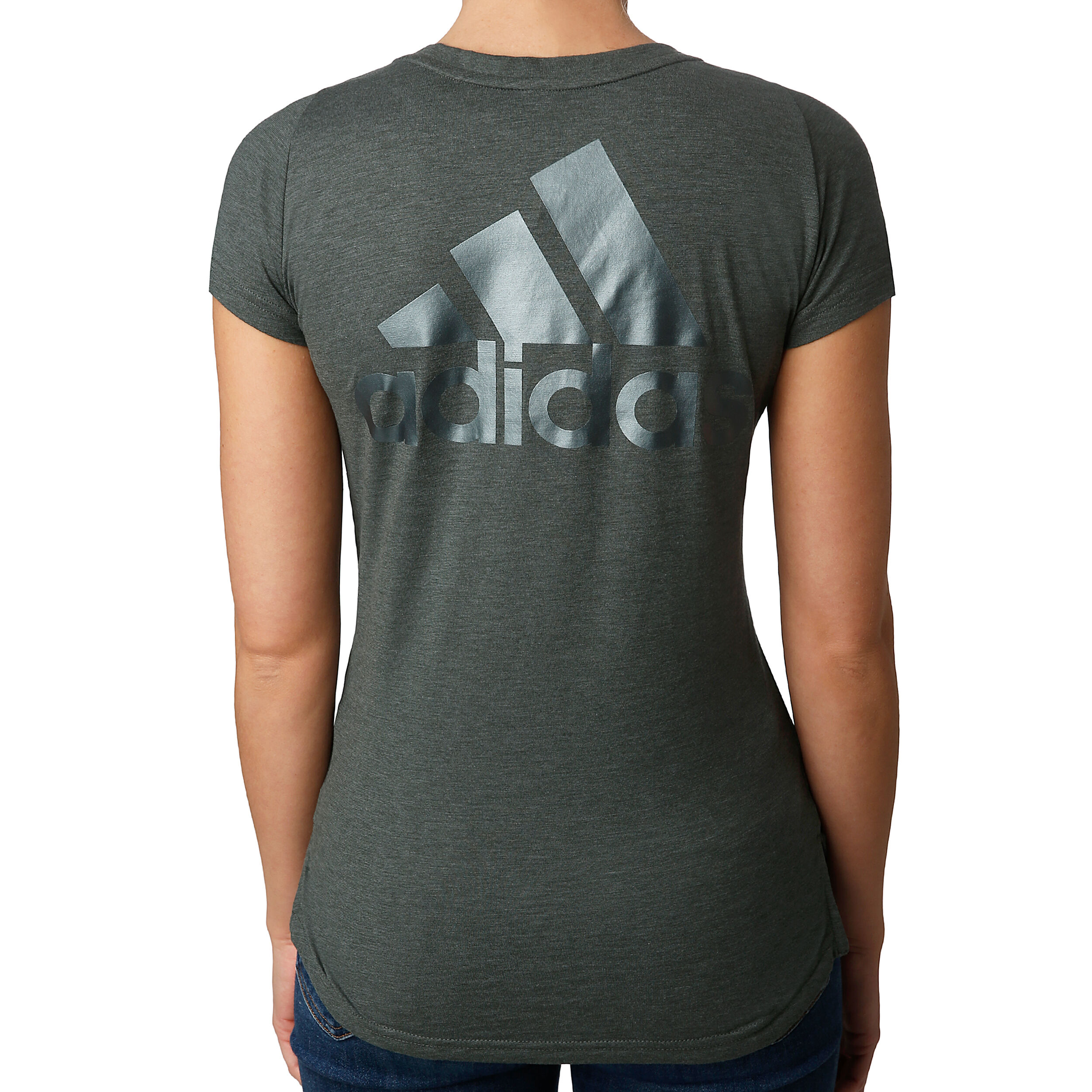 Adidas shirt dames grijs sales