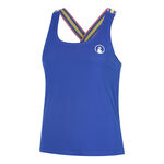 Quiet Please Tenniskleding Quiet Please Serve & Volley 2.0 Tanktop Dames - blauw, wit