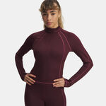 Under Armour Kleding Under Armour Cold Gear Textured 1/2 Zip Longsleeve Dames - grijs, 