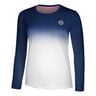 Crew Gradiant Longsleeve Dames-Donkerblauw,Wit