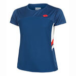 Lotto Kleding Lotto Squadra III T-shirt Dames-Blauw,Wit