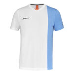 Babolat Kleding Babolat Play Crew Neck T-shirt Heren - wit, lichtblauw