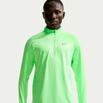 Nike Kleding Nike Stride Half-Zip Hardloopshirt Heren - lichtgroen, zilver