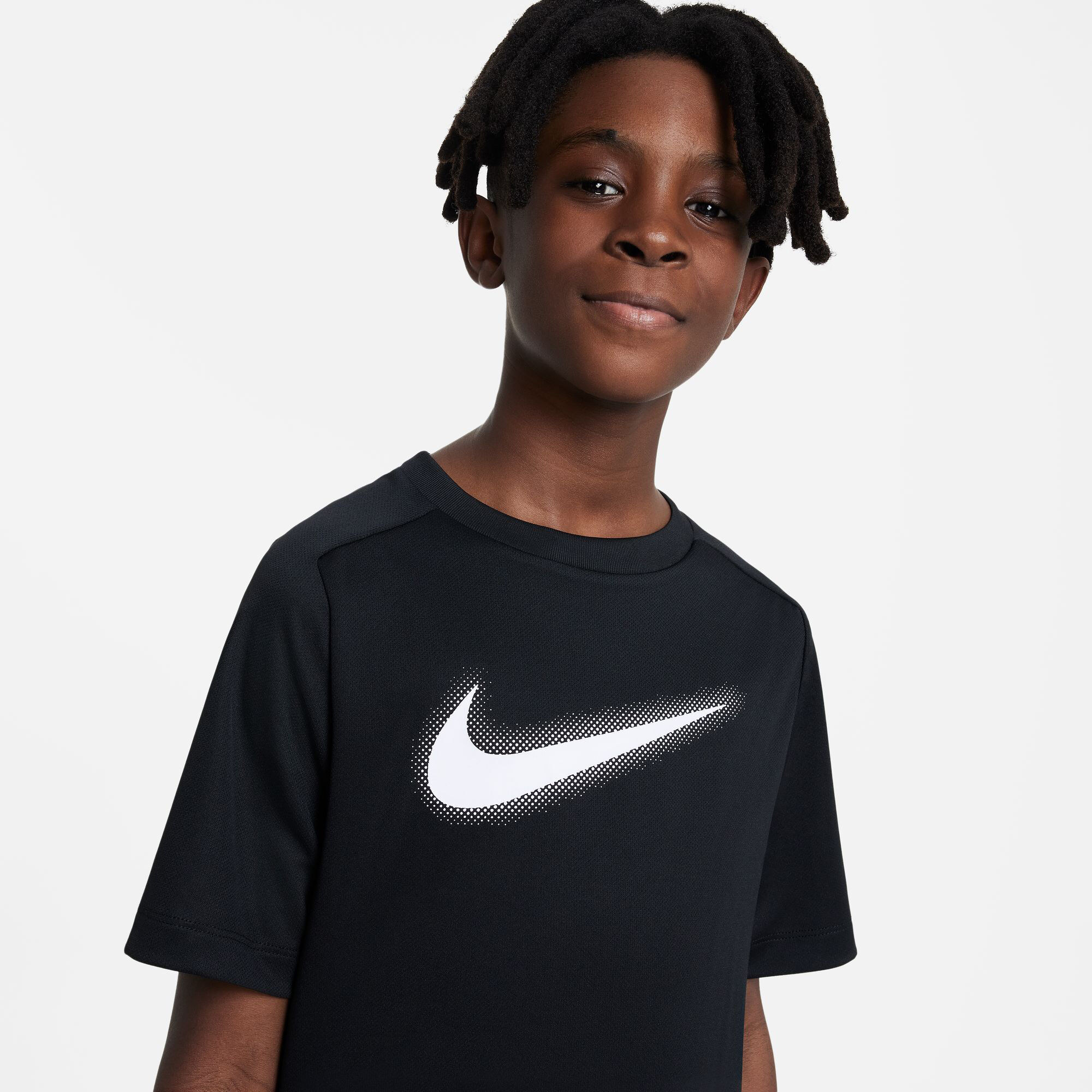 Buy Nike Dri Fit Graphic T shirt Jongens Zwart Wit online Tennis Point BE