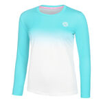 BIDI BADU Kleding BIDI BADU Crew Gradiant Longsleeve Dames-Turkoois,Wit