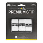 Tennis-Point Overgrips Tennis-Point Premium Grip Verpakking 3 Stuks-Wit