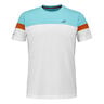 Crew Neck T-shirt Heren - wit, oranje