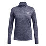 Tech Twist Warmup 1/2 Zip Longsleeve Dames-Blaugrau