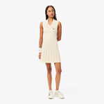 Lacoste Kleding Lacoste Jurk Dames - cr&egrave;me, olijf