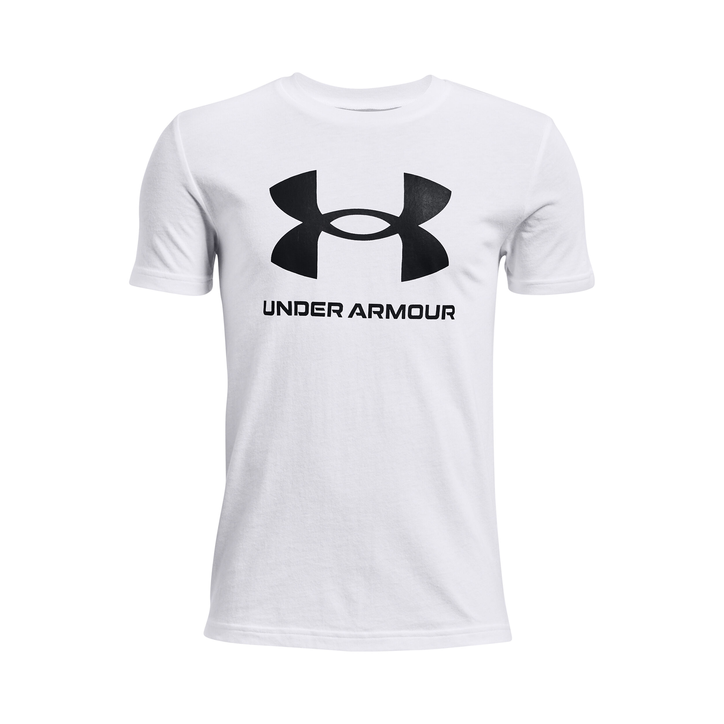 Buy Under Armour Sportstyle Logo T shirt Jongens Wit Zwart online Tennis Point BE