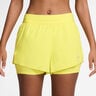 Swift 2in1 Short Hardloopshorts Dames-citroengeel, zilver