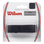 Wilson Basisgrips Wilson  Premium Leather Replacement Grip Verpakking 1 stuk - zwart