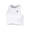 Court Crop Tanktop Dames-Wit