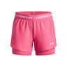 Tech Play Up 2in1 Shorts Meisjes-Pink,Wit