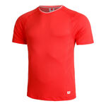 Wilson Kleding Wilson Players Seamless Crew 2.0 T-shirt Heren-Rood