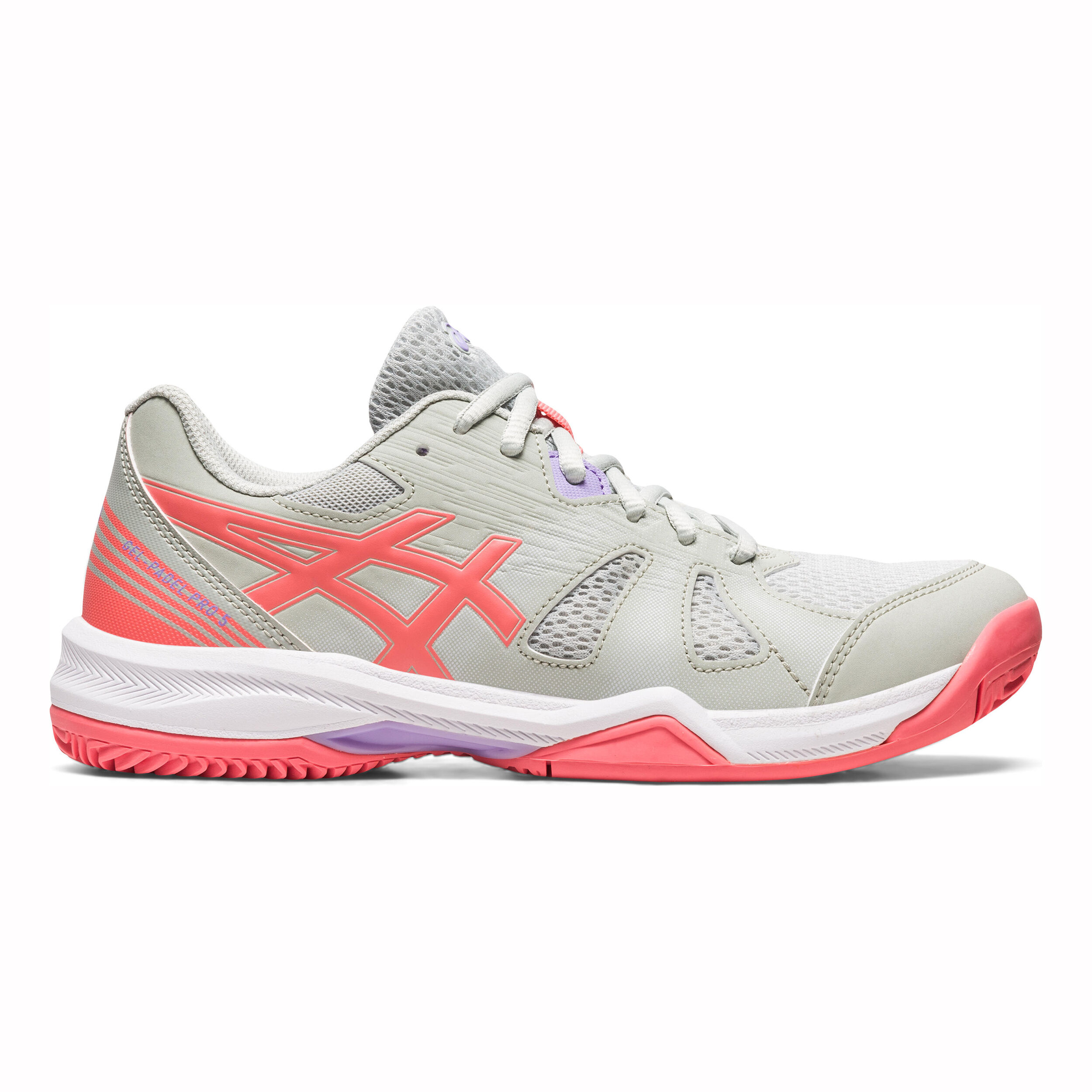 Buy ASICS Gel Padel Pro 5 Padel Schoen Dames Lichtgrijs Koraal