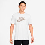 Nike Hardloopshirt Nike Run Swoosh Hardloopshirt Heren - wit, beige