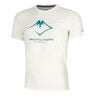 Fujitrail Logo Hardloopshirt Heren - cr&egrave;me, turkoois