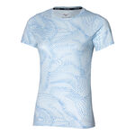 Mizuno Kleding Mizuno Impulse Core Graphic Hardloopshirt Dames-Lichtblauw