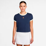 Nike T-shirt Nike Heritage T-shirt Dames-donkerblauw, cr&egrave;me