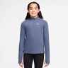 Dri-Fit Half-Zip Longsleeve Meisjes - blaugrau, wit