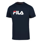 Fila Kleding Fila Logo T-shirt Heren-Donkerblauw,Wit