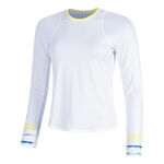 Lucky in Love Kleding Lucky in Love Shibori Wave Longsleeve Dames-Wit