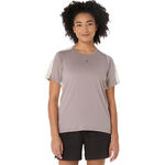 ASICS Kleding ASICS Fujitrail Elite Hardloopshirt Dames-grijs, beige