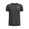 Tech Textured T-shirt Jongens-zwart, wit
