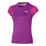 Mizuno Kleding Mizuno Charge Printed T-shirt Dames-Paars