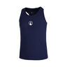 Racerback Tanktop Meisjes-Donkerblauw,Wit