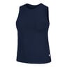 Ace Pocket Ribbed Tanktop Dames-Donkerblauw