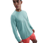 Nike Kleding Nike Stride Hardloopshirt Heren - turkoois, zilver