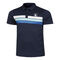 Ocean Block Stripe Tournament Polo
