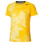 Mizuno Tenniskleding Mizuno Daybreakers Shadow Graphic T-shirt Heren - geel, 