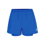 Quiet Please Tenniskleding Quiet Please Rematch 2in1 Shorts Dames - blauw, wit