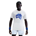 Nike T-shirt Nike Court Dri-Fit T-shirt Heren-cr&egrave;me, blauw