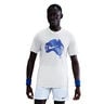 Court Dri-Fit T-shirt Heren-cr&egrave;me, blauw