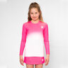 Crew Gradiant Longsleeve Meisjes-Pink,Wit