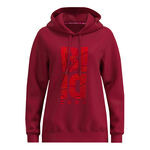 BIDI BADU Kleding BIDI BADU Protected Leafs Chill Sweater Met Capuchon Dames-Wijnrood