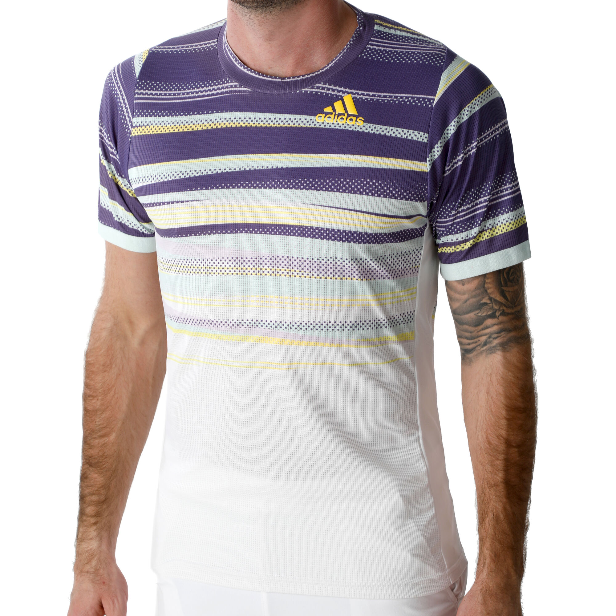adidas Heat Ready T-shirt Heren - Wit, Paars online kopen | Tennis-Point