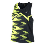 ASICS Kleding ASICS Light Graphic Tanktop Dames-Donkerblauw,Neongeel