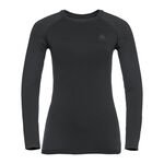Odlo Kleding Odlo Performance Warm Eco BI Top Crew Neck Longsleeve Dames-Zwart,Antraciet