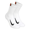 Court Multiplier Cushioned Tennissokken Verpakking 2 Stuks-Wit,Zwart