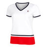 Elisabeth T-shirt Dames-Wit,Rood