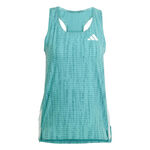 adidas Topje hardlopen adidas Adizero Singlet Hardloopshirt Dames-Turkoois,Donkergroen
