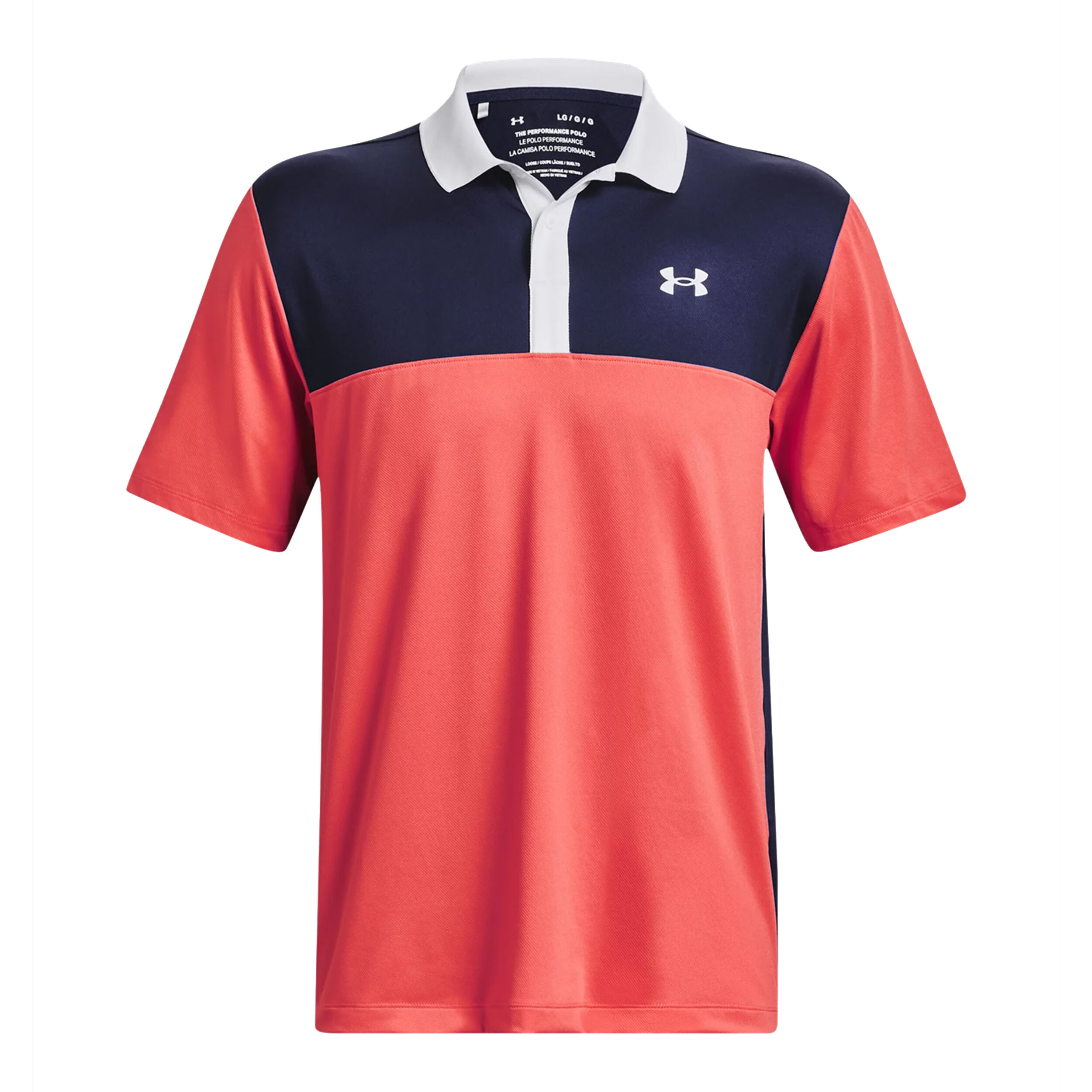 Buy Under Armour Performance 3.0 Polo Heren Lichtrood Donkerblauw online Tennis Point BE