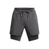 Launch 5in 2in1  Hardloopshorts Heren-donkergrijs, donkergrijs