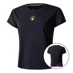 Quiet Please Kleding Quiet Please Perspectives Cross T-shirt Dames-Donkerblauw